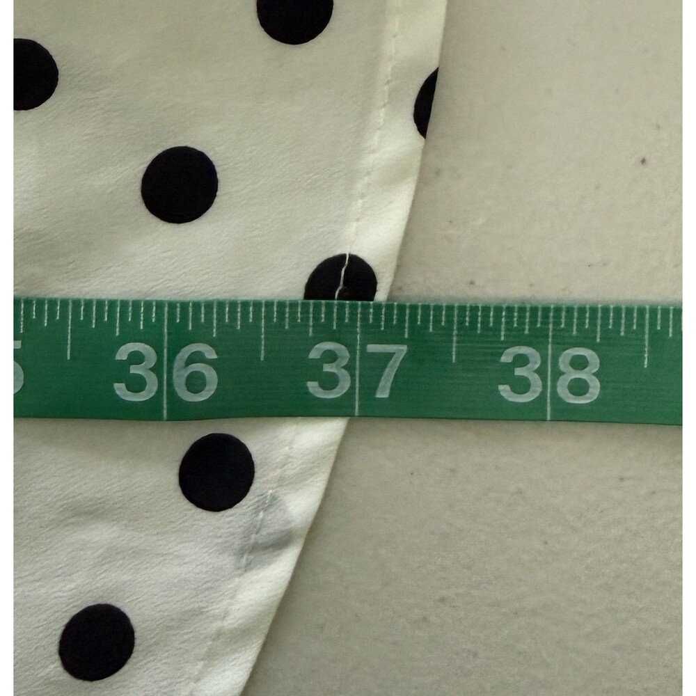 Women’s Black White Polka Dot Dress Retro 50s Pin Up Fit Flare Sleeveless Sz Lg - Picture 8 of 8